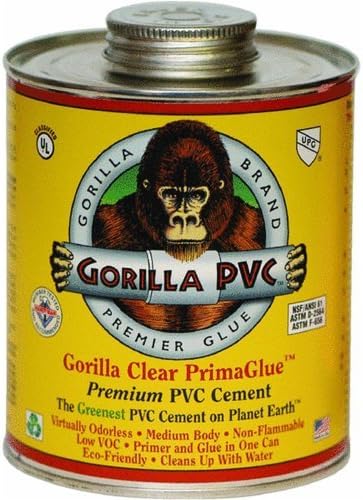 Gorilla Pvc Cement Low Voc 4 Oz Clear