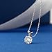 14K White Gold Created Moissanite from Charles & Colvard Solitaire Pendant Necklace For Women (0.50 Cttw, Round 5MM Forever Brilliant with 18 Inch Chain)