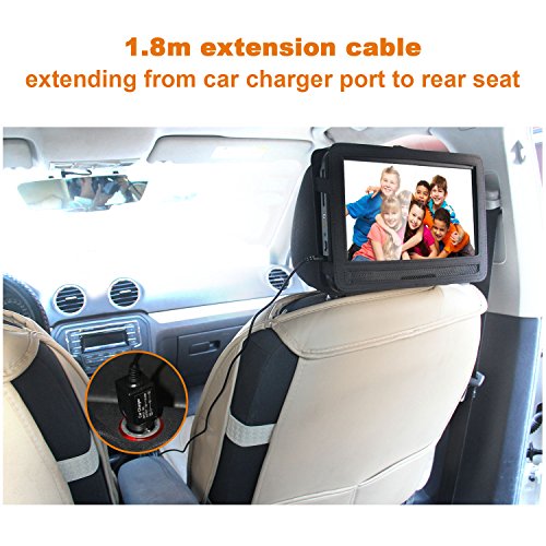 DRJ-5-Hours-105-Swivel-Screen-Portable-DVD-Player-with-Built-in-Rechargeable-Battery-and-USBSD-Card-Reader-59ft18M-Car-Charger-Battery-Adapter