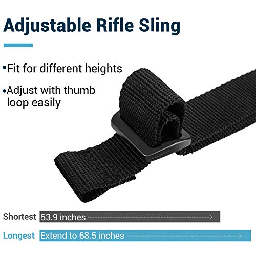 AIRSSON Tactical Rifle Sling Adjustable Gun Slings with Swivels Mount