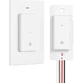 DEWENWILS Wireless Light Switch and Receiver Kit, 7A | 1 Transmitter+1 Receiver, No in-Wall Wiring Required, 100FT RF Range, Programmable for Ceiling Lights, Fans, Lamps,ETL listed