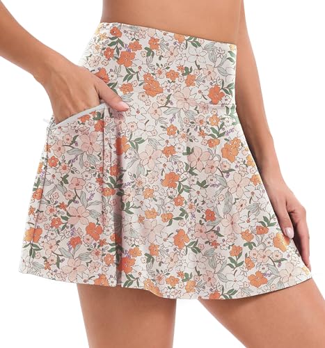 Oyamiki Women's Swim Skirt with Zipper Pockets High Waisted Tummy Control Bathing Suit Skirt Bikini Bottoms for Women at Amazon