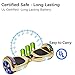 UL2272 Certified Hoverboard with Bluetooth Speaker and LED Lights Smart Self Balancing Scooter Personal Adult Transporter- Chrome Gold