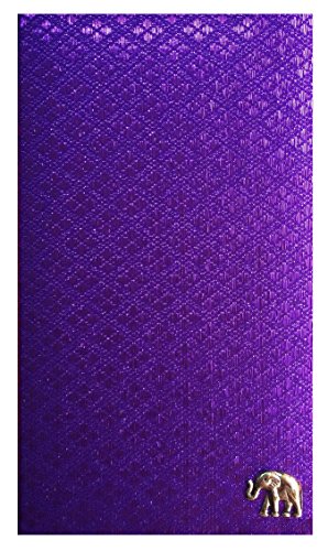 Handmade Purple Fabric Guest Checks Presenters Check Book Holder for Restaurant, Waitstaff Organizer, Server Book for Waiters with Money Pocket / With Plastic Cover