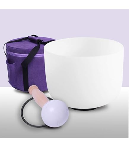 Guide Chant Bol Chantant Cristal Hye-eun 20,3cm - Note LA 432Hz - Chakra 3ème œil Accessoire Yoga Méditation