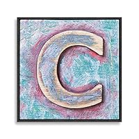 Framed Canvas Wall Art Alphabet Canvas Prints Home Artwork Decoration for Living Room,Bedroom - 16x16 inches