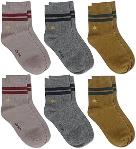 Cottonful 100% Cotton Contact Kids/Toddlers Socks (6 pairs)