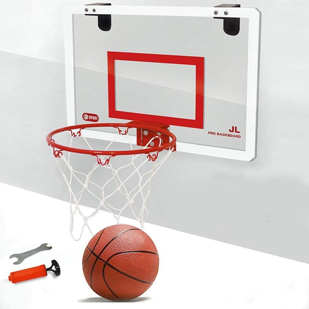 QUUY Mini Basketballkorb, hängendes Mini Basketball Backboard Set mit Ball und Pumpe, an der Tür