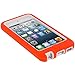 Orange/White Hybrid Rugged Hard Silicone Case Cover w/Stand for Apple iPod Touch 5th Generation 5G 5