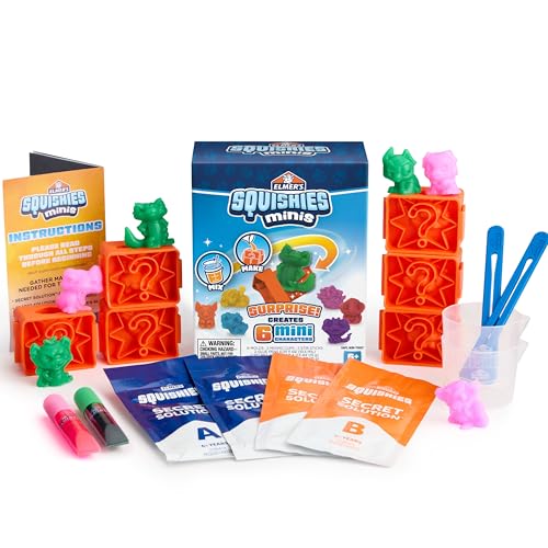 Elmer's Squishies Kids’ DIY Activity Kit, Create 4 Mystery Characters, 24 Piece…