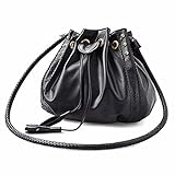 Lady Handbag,Paymenow Leather Drawstring Shoulder Bag Tote Purse Leather Women Messenger Hobo Bags