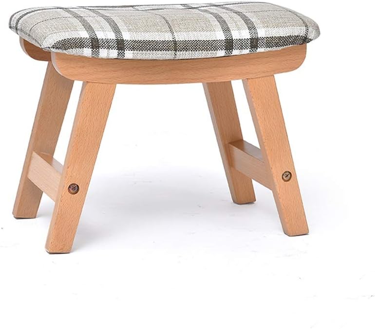 Modern Solid Wood Stool Home Dressing Table Stool/Upholstered Footrest