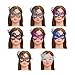 Morepack Lace Masquerade Mask Venetian Halloween Eyemask Mardi Gras Mask for Costume and Masquerade Parties (8Pcs)