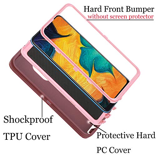 Co-Goldguard Case for Samsung Galaxy A20 / A30 Heavy Duty Cover [NO Screen Protector] 3 in 1 Hard Shockproof Drop-Proof Shell,Purple