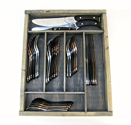Knork 403 Storage Tray/Flatware Organizer, large, Weathered Gray - Thumbnail 2