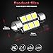 Yorkim 7440 Led Bulb, 7443 Led Bulbs, 7440 LED for Reverse Light, Back Up Light, Brake Light, T20 W21W Ultra Bright 5730 33SMD - Pack of 2, White