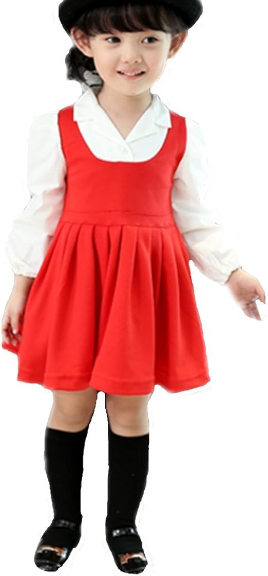 Amazon Gogokids 子供 ドレス 韓国スタイル ワンピース キッズワンピース ガールズワンピース ジュニア 女の子ワンピ 入学式 子供服 女の子 フォーマル ワンピース 110cm レッド フォーマル 通販