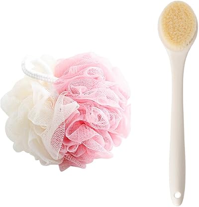 Omenluck 1Set Mesh Shower Balls Loofahs Lather Cleanse Bathing Scrubber Mixed