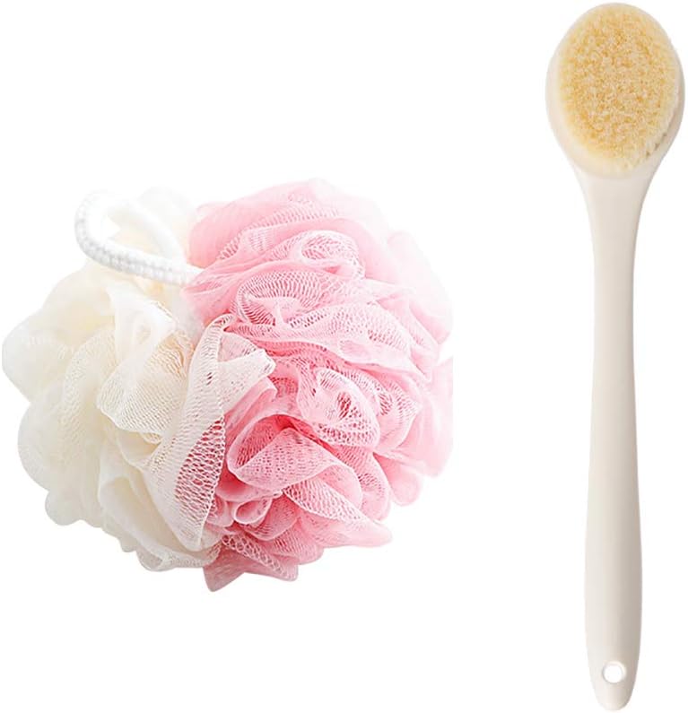 Omenluck 1Set Mesh Shower Balls Loofahs Lather Cleanse Bathing Scrubber Mixed