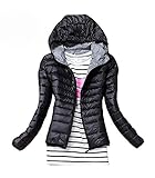 Glamorstar Women's Packable Puffer Jacket Lightweight Hooded Cotton Coats