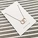 HONEYCAT 18k Rose Gold Plated Mini Harmony Interlocking Circles Necklace | Minimalist, Delicate Jewelry (Rose Gold)