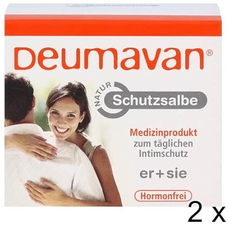 Deumavan Natur Schutzsalbe, Spar-Set, 2x100 ml, Medizinprodukt zum täglichen Intimschutz für sie und ihn. Intimschuzt auf neu