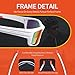 TOREGE Polarized Sports Sunglasses for Man Women Cycling Running Fishing Golf TR90 Unbreakable Frame TR034 (White&Red Tips&Red Lens)