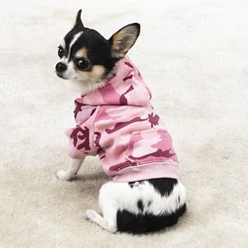 pink camo dog hoodie