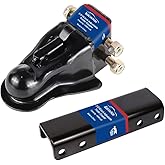 Adjustable Trailer Coupler 2-5/16 Inch with Channel and 5 Position Channel and Fasteners (14000lbs)