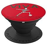 Viva Mexico Soccer Dabbing Skeleton Futbol-Red