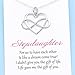 Stepdaughter Gifts from Stepmom Stepdad • Sterling Silver Necklace • Infinite Love Keepsake Necklace • Birthday Gifts for Daughter from Mom Dad • Stepdaughter Necklace • Christmas Gifts for Women Teen