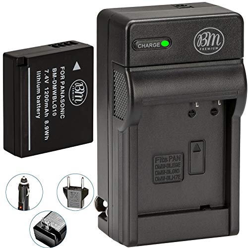 BM Premium DMW-BLG10 Battery and Battery Charger for Panasonic Lumix DC-ZS80, DC-GX9, DC-LX100 II, DC-ZS200, DC-ZS70, DMC-GX80, DMC-GX85, DMC-ZS60, DMC-ZS100, DMC-GF6, DMC-GX7K, DMC-LX100K Cameras