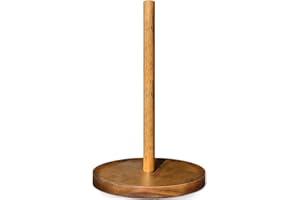 Nesapto Paper Towel Holder Countertop, Wooden Freestanding Paper Towel Stand for Modern Farmhouse & Cottagecore Decor, Kitche