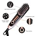 Hair Straightening Brush 3.0, Buture Mini Hair Straightener Brush Negative ion Ceramic Iron Hair Brush Fast Heat Hot Brush Travel Size Anti-scald MCH 110-240V Auto Off Temperature Lock (Black)thumb 2