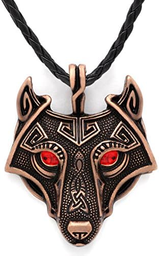 TTKP Norse Vikings Pendant Necklace Norse Wolf Head Necklace Original Animal Jewelry Wolf Head hange