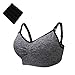 CHJPro Women's Seamless Wire-Free Maternity Bra Bralette with Free Extender,CHJPro-6019-Grey-M