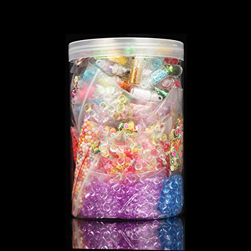 Slime Supplies Kit 75 Pack Slime Beads Charms for Kids, Include Styrofoam Balls, Fishbowl Beads, Glitter Jars, Fruit Slice, Sugar Paper, Clear Containers with Lids Slime Tools for DIY Slime Girl Party - Thumbnail 6