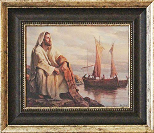 Artaccents 8X10 Framed Picture of Jesus in Thought, Facing Eternity by Del Parson