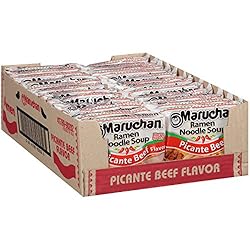 Maruchan Ramen Picante Beef Flavor, 3.0 Oz, Pack of