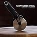 Premium Professional Pizza Cutter Wheel By VestaHomeStore - With Sharp Angled Stainless Steel Blade, Ergonomic Anti-Slip Handle & Durable Blade Cover - Ideal For Pizza, Pies, Waffles and Dough Cookies