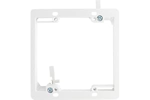 ChaosssCo Dual 2 Gang Low Voltage Mounting Bracket Box Multi-Purpose Drywall Wall Plate (5 Pack, White)