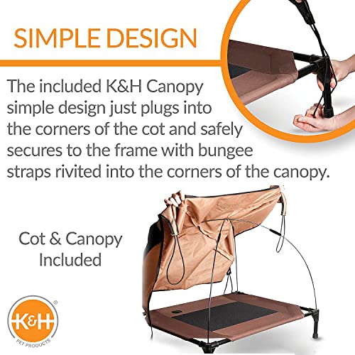 K&H PET PRODUCTS Original Pet Cot Elevated Dog Bed & Cot Canopy