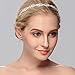 Oriamour Flower Design Rhinestone Crystal Wedding Headband Bridal Headpieces Simple Design Bridal Headband (Silver)