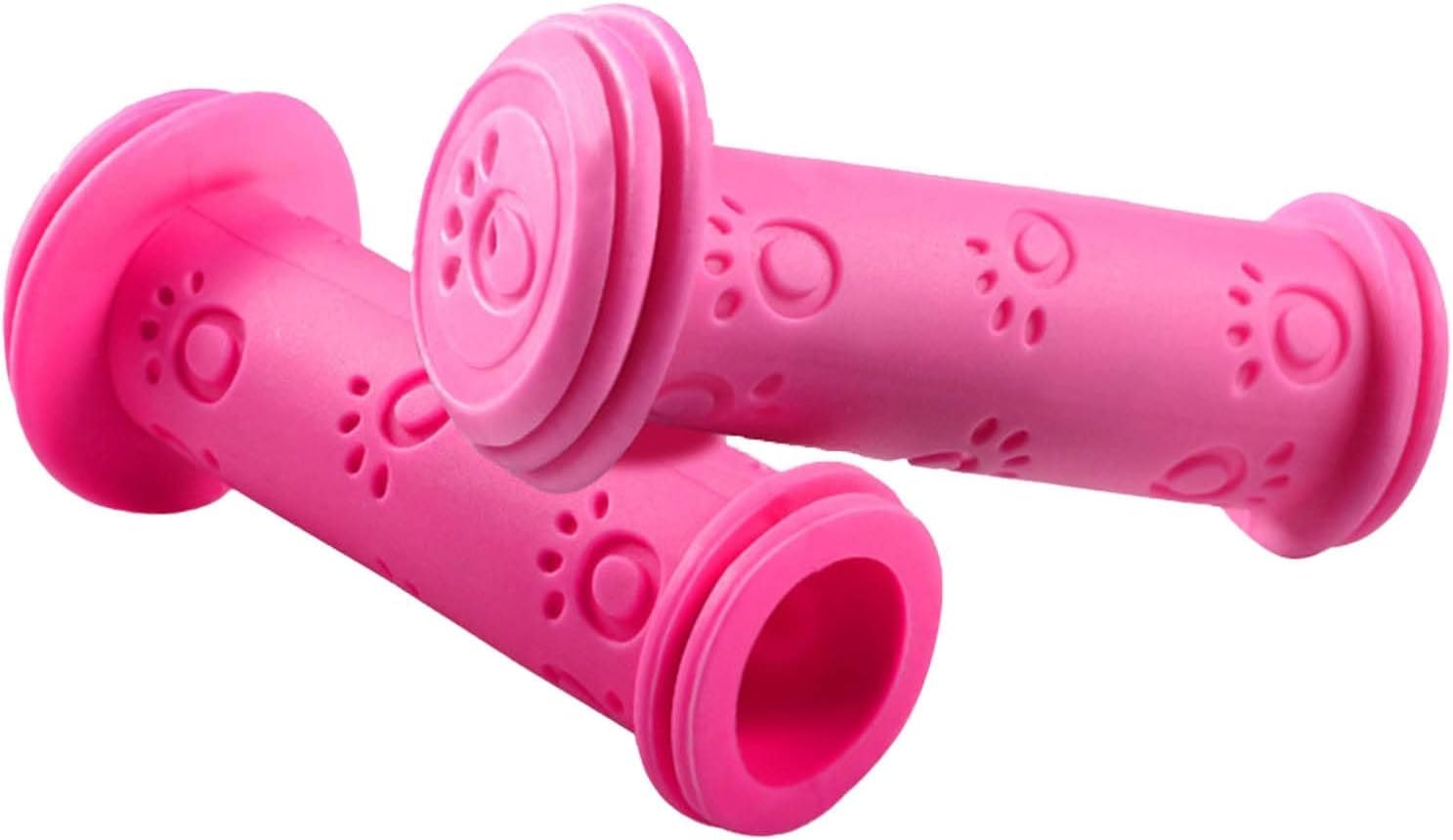 Photo 1 of 1 Pair Bike Grips Pink Non Slip TPR Handle Grips, Handlebar Grips, Mountain Grips Lock on, for Boys Girls Scooter, Balance Handlebars
