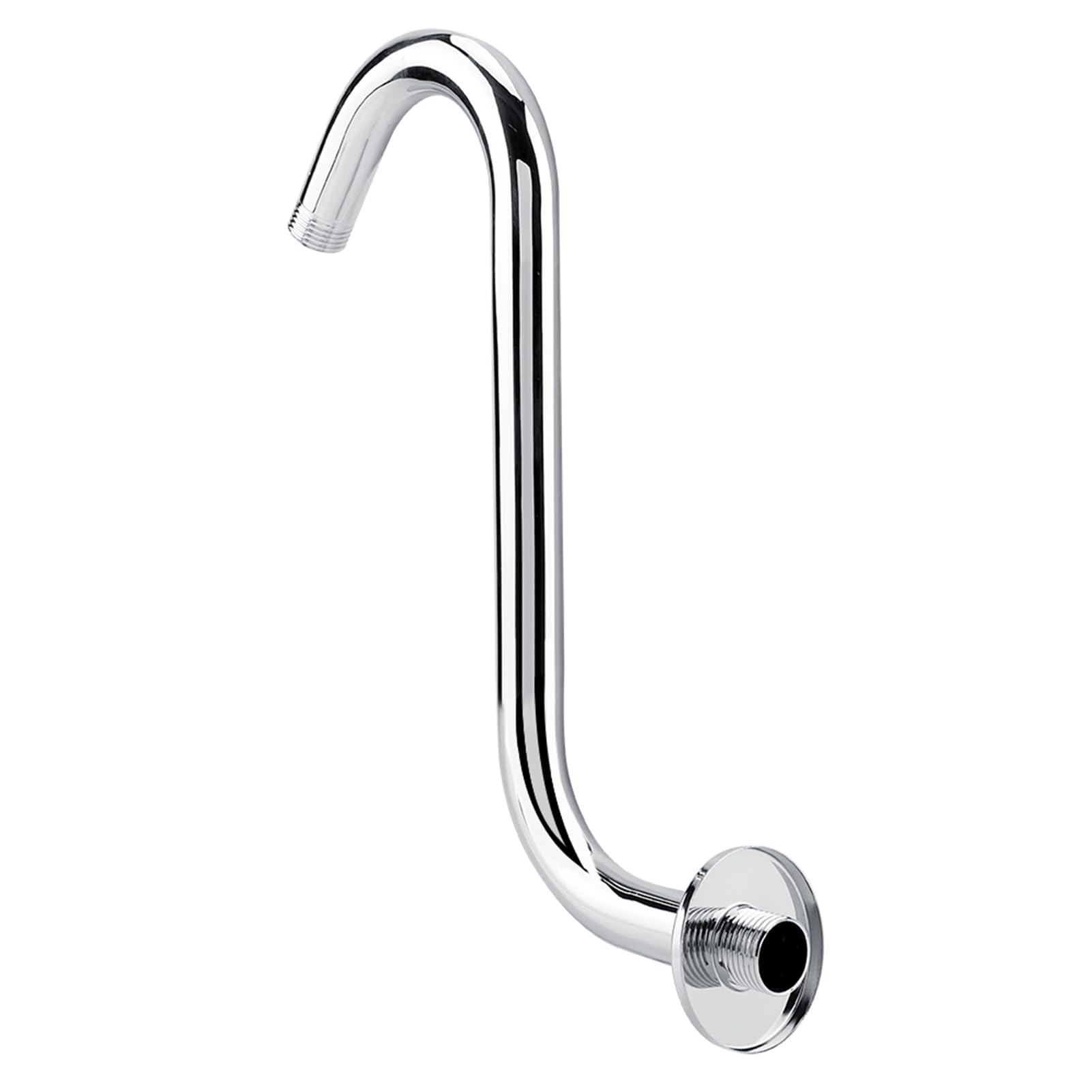 Shower Arm 8 Inch 201 Stainless Steel High Rise S-Curved Gooseneck Shower Extension Arm Bathroom Accessory