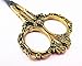 Yueton Vintage Europea Style Plum Blossom Needlework Embroidery Scissors (Gold)