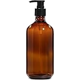 Plastic Soap Dispenser,Soap Dispenser Bathroom Kitchen Pump Bottle Brown 1 PCS(17 OZ)