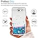 LeYi Clear Glitter Liquid Case for Girls Women,Cute TPU Protective Phone Case for Samsung Galaxy J7 V 2017, Galaxy J7 Prime, Galaxy J7 Sky Pro, Galaxy J7 Perx, Galaxy Halo ZX Blue