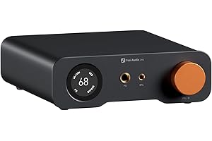 Fosi Audio ZH3 DAC Headphone Amp, Fully Balanced Preamp with AKM4493SEQ XMOS XU316 PCM 768kHz for Amplifiers, USB/Optical/COA