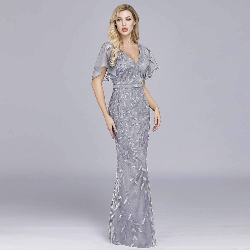 silver cocktail dress